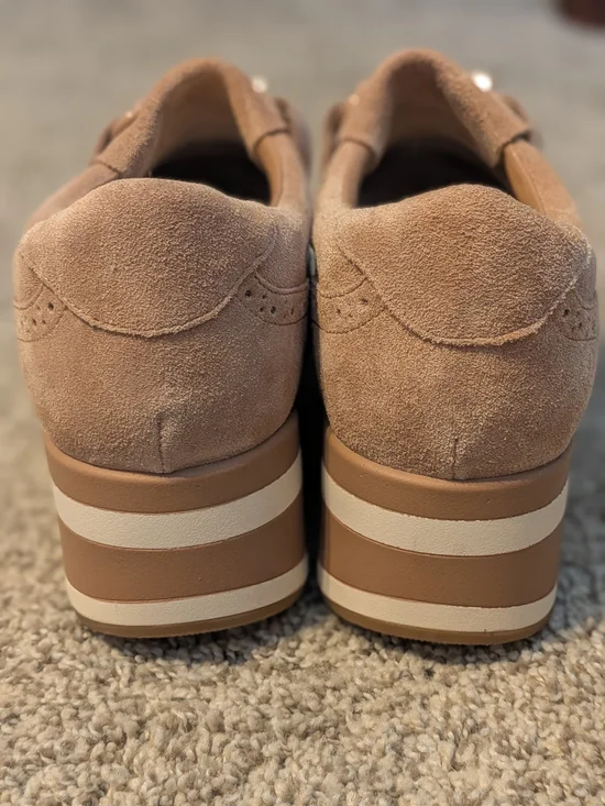 Dolce Vita Sz 9.5 Suede Platform Loafers in Toffee - Picture 6 of 8